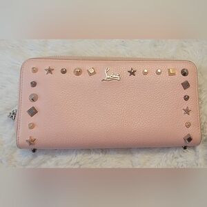 Christian Louboutin Panettone Zip Around Light Pink Wallet